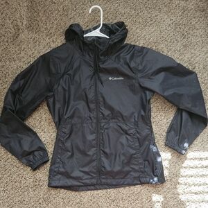 Light weight black columbia windbreaker